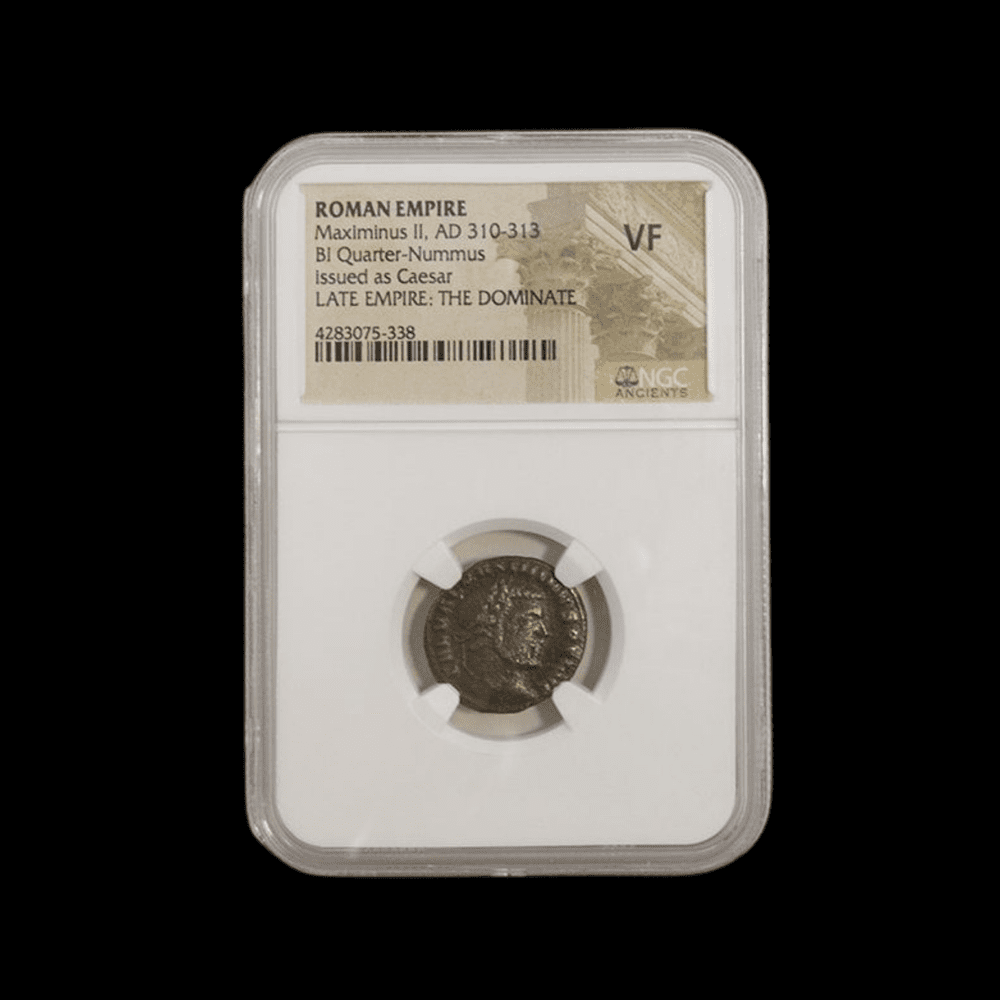 西暦286-310年ローマ帝国 マキシミアヌス BI Nummus NGC認証 Roman AE of Maximian (AD286-310) NGC (CH-VF)